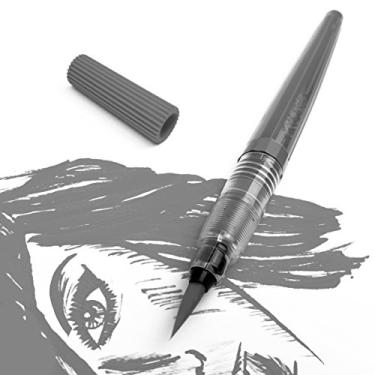 Imagem de Pentel Refillable Colour Brush Pen - Nylon Tip Grey Barrel Grey Ink - Pigment Edition