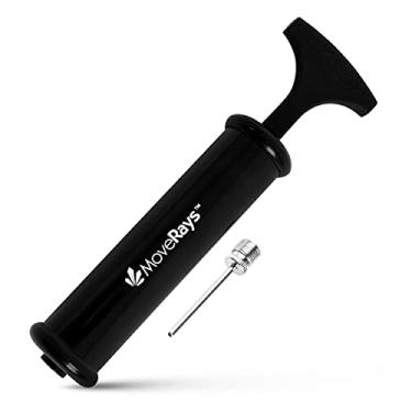 Imagem de MoveRays Bomba de ar esférica com agulha, preta, 20,32 cm, PVC