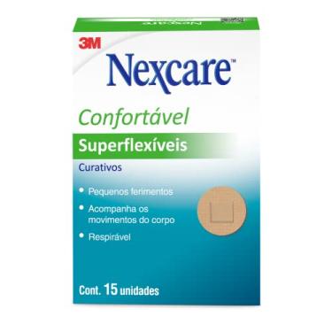 Imagem de Nexcare, 3M, Curativos Superflexíveis, Redondos, Bege, 15 unidades