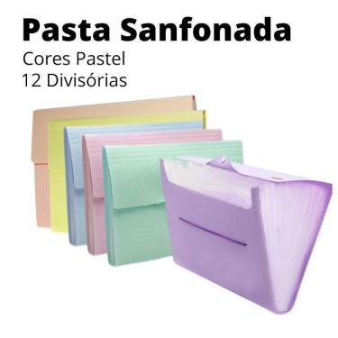 Pasta PP C/Grampo Trilho Dello Serena Pastel