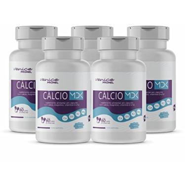 Imagem de Kit Com 5 - MDK Cálcio, Magnésio, Vitamina D3 e Vitamina K2 60 Capsulas de 500mg Promel