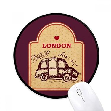 Imagem de DIYthinker Carro, Reino Unido, Londres, carimbo, Reino Unido, Reino Unido, tapete redondo para computador
