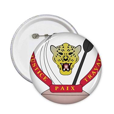 Imagem de Emblema nacional do Congo alfinetes de país emblema botão de decoração acessório 5 peças