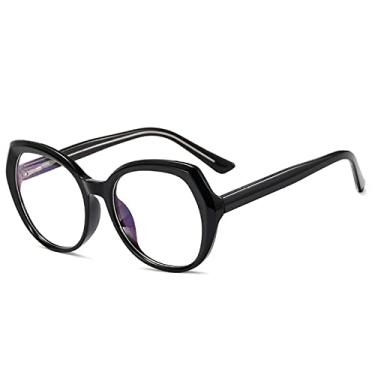Imagem de Óculos redondos moda arco-íris armação transparente transparente óculos femininos óculos claros, 2, tamanho único