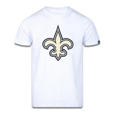 Imagem de Camiseta Nfl New Orleans Saints Branco Preto New Era