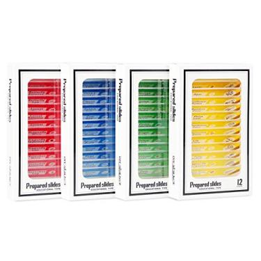 Imagem de 48 Pacotes de lâminas preparadas para microscópio com espécimes de plantas de insetos animais Flores Espécimes de plantas para microscópios infantis