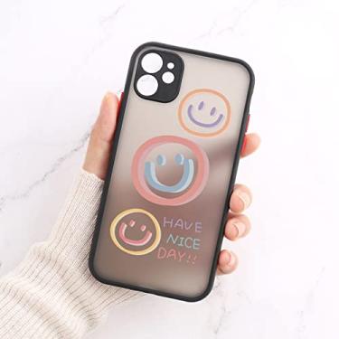 Imagem de Capa de telefone com rosto sorridente para iPhone 13 11 12 Pro Max Xr X Xs Max 12 Mini 7 8 6s Plus SE 2020 Proteção de lente de câmera capa rígida para PC, KD23, para iPhone 13 Pro