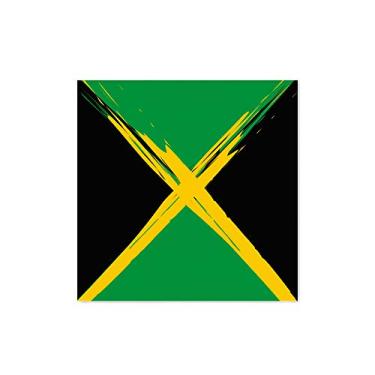 Imagem de Arte Maníacos Quadro Decorativo Bandeira Jamaica - 50x50cm