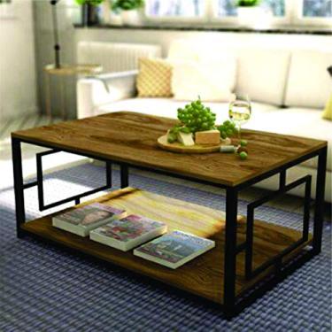 Imagem de Mesa de centro com pés laterais trabalhados