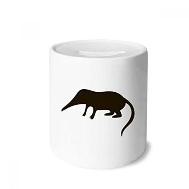 Imagem de DIYthinker Porta-moedas de cerâmica preta com retrato de animal de musselho-porquinho presente