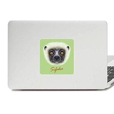 Imagem de Adesivo de vinil branco fofo sifaka macaco animal paster laptop decoração PC