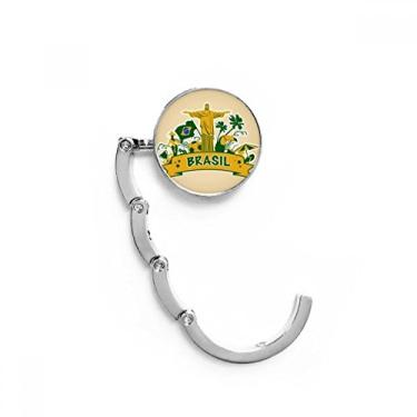 Imagem de Gancho de mesa de papagaio Corcovado Brasil, suporte de futebol, extensão dobrável