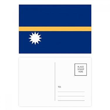 Imagem de Cartão postal com bandeira nacional de Nauru da Oceania Country, cartão de felicitações de aniversário