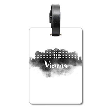 Imagem de Vienna Austria Landmark Ink Bolsa de viagem com etiqueta para cartão de bagagem