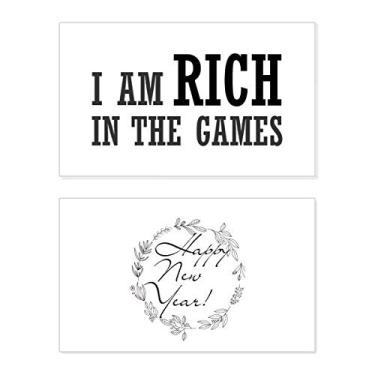 Imagem de Cartão de felicitações I Am Rich In The Games Ano Novo Festival Bless Message Present