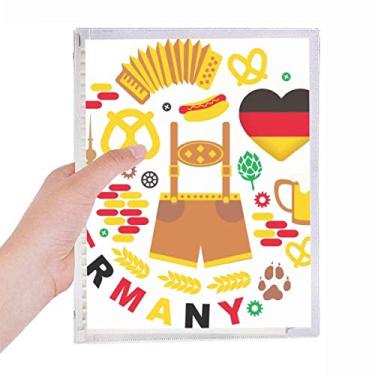 Imagem de Caderno de cultura com bandeira da alfândega da Alemanha, diário de folhas soltas recarregável