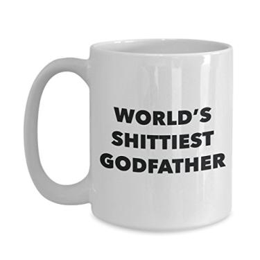 Imagem de Caneca de Poderoso Chefão - Caneca de Café - World's Shittiest Godfather - Presentes de Poderoso Chefão - Ideia engraçada de presente de aniversário