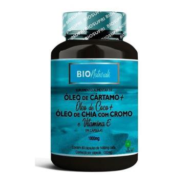 Imagem de Óleos De Cártamo, Coco E Chia Com Cromo E Vitamina E - Biosupri