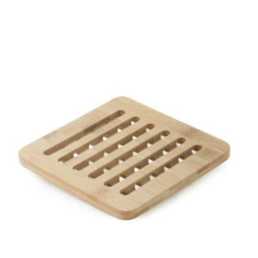 Imagem de Descanso de Panela Quadrado Ecokitchen Bambu 15x15 cm - Mimo Style - BM19139