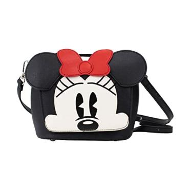 Imagem de Bolsa Trasnversal Feminina Minnie Disney Preta Bolsinha Tiracolo Com Alça Original