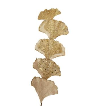Imagem de Galho Decorativo Veludo Champanhe E Dourado 70cm 70cm