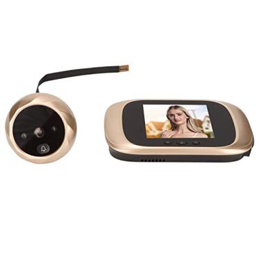 Imagem de Campainha de vídeo doméstico, LCD digital 2.8in Campainha de vídeo doméstico, 90 graus de ângulo amplo IR Gravação de loop de visão noturna Visualizador digital de olho mágico Preencha automaticamente