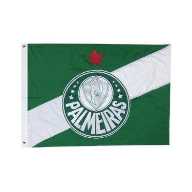 Imagem de Bandeira Oficial Do Palmeiras 90x1,28m Dupla Face 2 Panos-Unissex