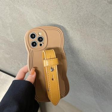 Imagem de Onda pulseira de pulso fosco caso de telefone para iphone 13 pro max 12 11 xsmax xr x plus 13 pro 11 14 silicone macio bonito capa traseira, para iphone xs max, a