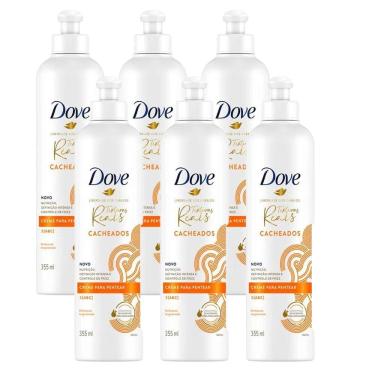 Imagem de Kit 6 Cremes Para Pentear Dove Texturas Reais Cacheados 355ml
