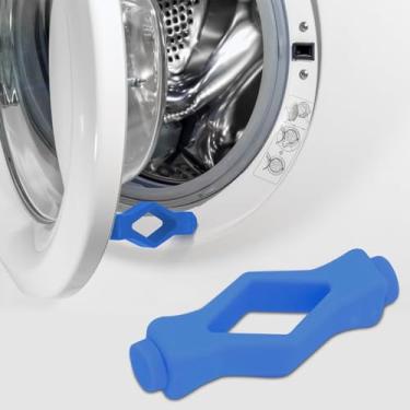 Imagem de Suporte da porta da lavadora de carga frontal, Suporte da porta da lavadora, Suporte da porta da m¨¢quina de lavar, Suporte da porta, Porta dupla flex¨ªvel O batente da porta da lavadora tipo(blue)