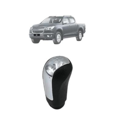 Imagem de Bola cambio manopla preta s-10 12-18 6 marchas tampa cromada