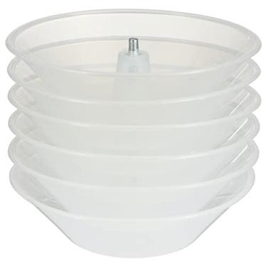 Imagem de 6 peças de substituição de fogão, exaustores universais, tigela de coleta de graxa transparente, mm, coletor de de ventilador: peças transparentes de capô filtro de ventilação de rosca de faixa