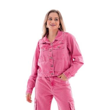 Imagem de Jaqueta Jeans Feminina Arauto Color Rosa - Arauto Jeans