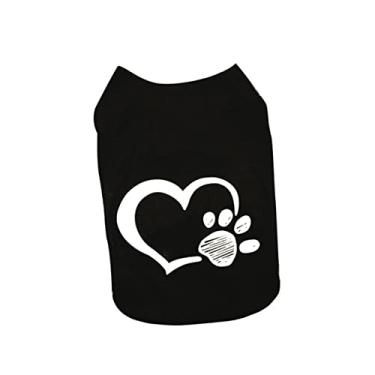 Imagem de YARNOW roupas para animais de estimação colete sem manga gato camisa de cachorro pequeno camisas tops pano de cachorro de festa colete para animais de estimação o cachorro
