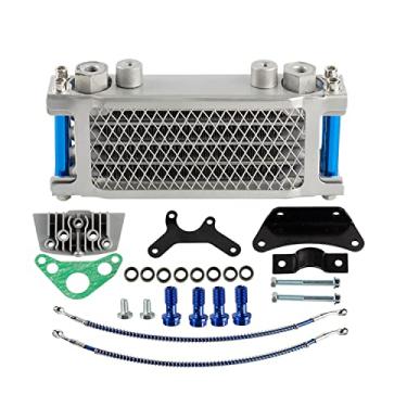Imagem de Refrigerador de óleo de motor de motocicleta universal 125cc 140cc Dirt Bike Monkey Bike DAX Pocket Bike ATV Motocicleta Universal Oil Cooler Radiador conjunto