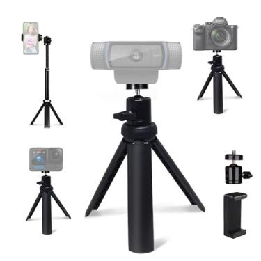 Imagem de NexiGo Mini tripé leve para câmera/telefone/webcam, suporte extensível, para webcam NexiGo Logitech C920 C922 C925e C922x C930e C930 C615 Brio e outros dispositivos com rosca de 6 mm