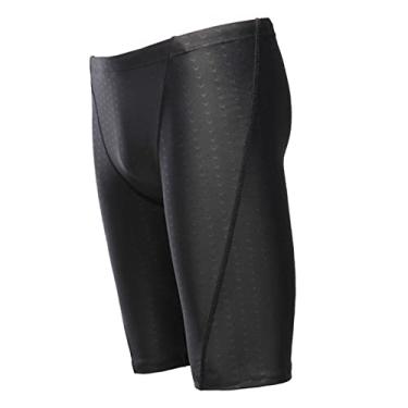 Imagem de Naroote Short de natação longo, confortável e delicado, costura impermeável, forro de camada dupla, shorts de banho longos para treinamento (4GG (peso recomendado de 67,5 a 72,5 kg))