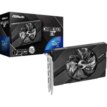 Imagem de Placa de Vídeo ASRock Arc A380 Challenger ITX OC, 6GB, GDDR6, 96-Bit, Preto