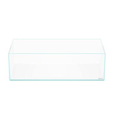 Imagem de Tanque de aquário raso LANEDN 60S de 19 litros, tanque de peixes raso, tanque de ferro baixo sem aro L 23,6 × P 11,8 × A 7,5 cm (60 x 30 x 18 cm); aquário aquascape de 5 mm de espessura, tapete de