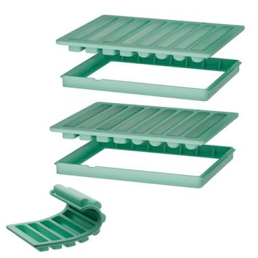 Imagem de Bandejas de gelo para garrafa de água para freezer – Molde de silicone para bastão de gelo com fama de apoio, máquina de cubos de gelo longos para resfriar uísque, coquetéis, café – Bandeja de gelo