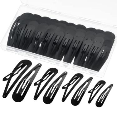 Imagem de 40 grampos de cabelo de pressão para mulheres, presilhas de cabelo grandes de metal com caixa de armazenamento, acessórios de grampos de cabelo antiderrapantes para mulheres, meninas, crianças,