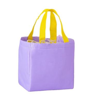 Imagem de Insulated lunch bag Lancheira isolada, refrigerador de almoço para trabalho masculino, sacola de almoço para mulheres, recipientes de lancheira para adultos (Size : Purple)