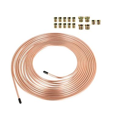 Imagem de WFLNHB Kit de tubulação de linha de freio cobre níquel 3/16 OD rolo de bobina de 7,5 m, acessórios de