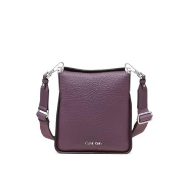 Imagem de Calvin Klein Bolsa transversal pequena Fay North/South, Ameixa, One Size