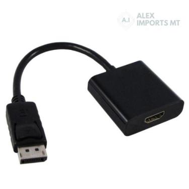 Imagem de Adaptador Displayport Macho para Hdmi Fêmea bom e barato - Alex Import