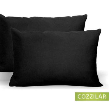 Imagem de Kit 10 Fronha Avulsa Malha Liso 100% Algodão - Cozzilar,  Preto