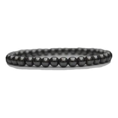 Imagem de Pulseira Pedra Natural Hematita - Vorax Acessórios, GG - 20cm a 20,5cm