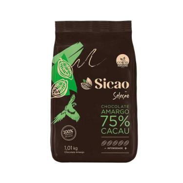 Imagem de Chocolate Seleção Amargo 75% Cacau Gotas 1,01kg Sicao