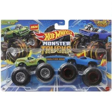 Imagem de Carrinho HOT Wheels Monster TRUCK Poison Pinto X Rodger Dodger Mattel 