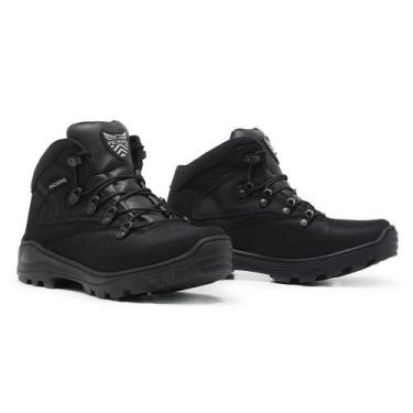 Imagem de Bota Coturno Adventure Acero Couro Masculino Cano Curto, Preto, 39